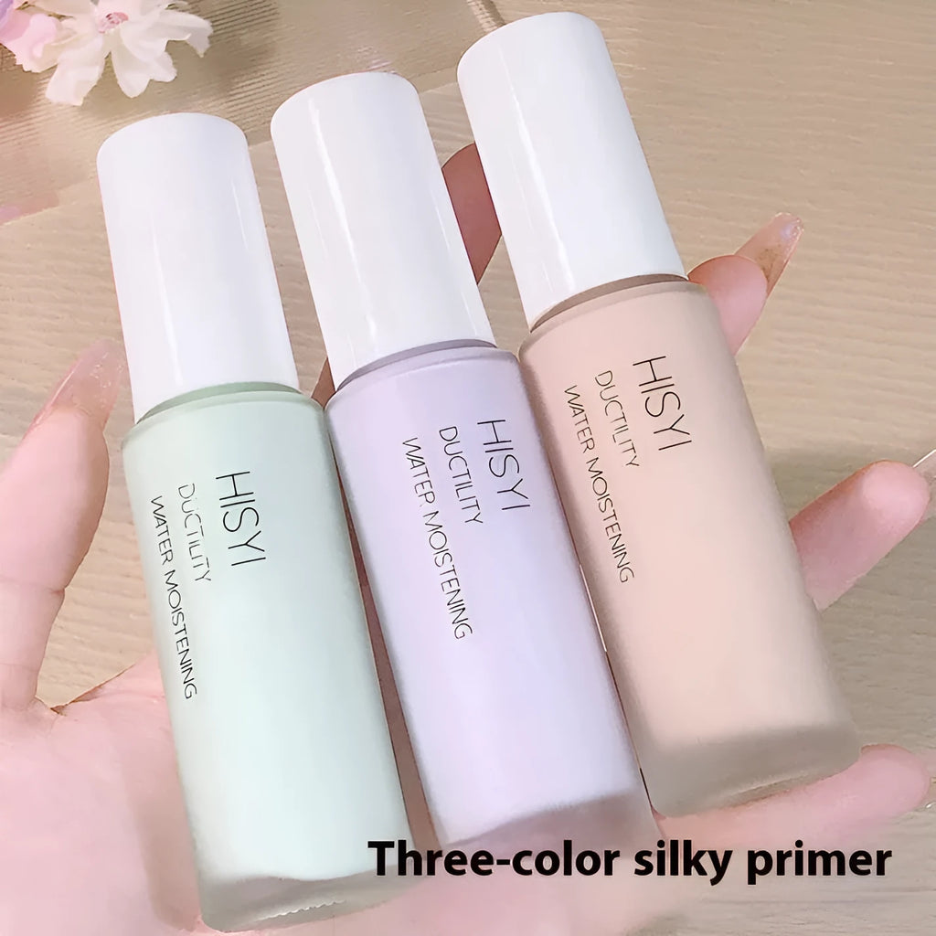 Silky clear brightening makeup primer in three colour options 01 02 03