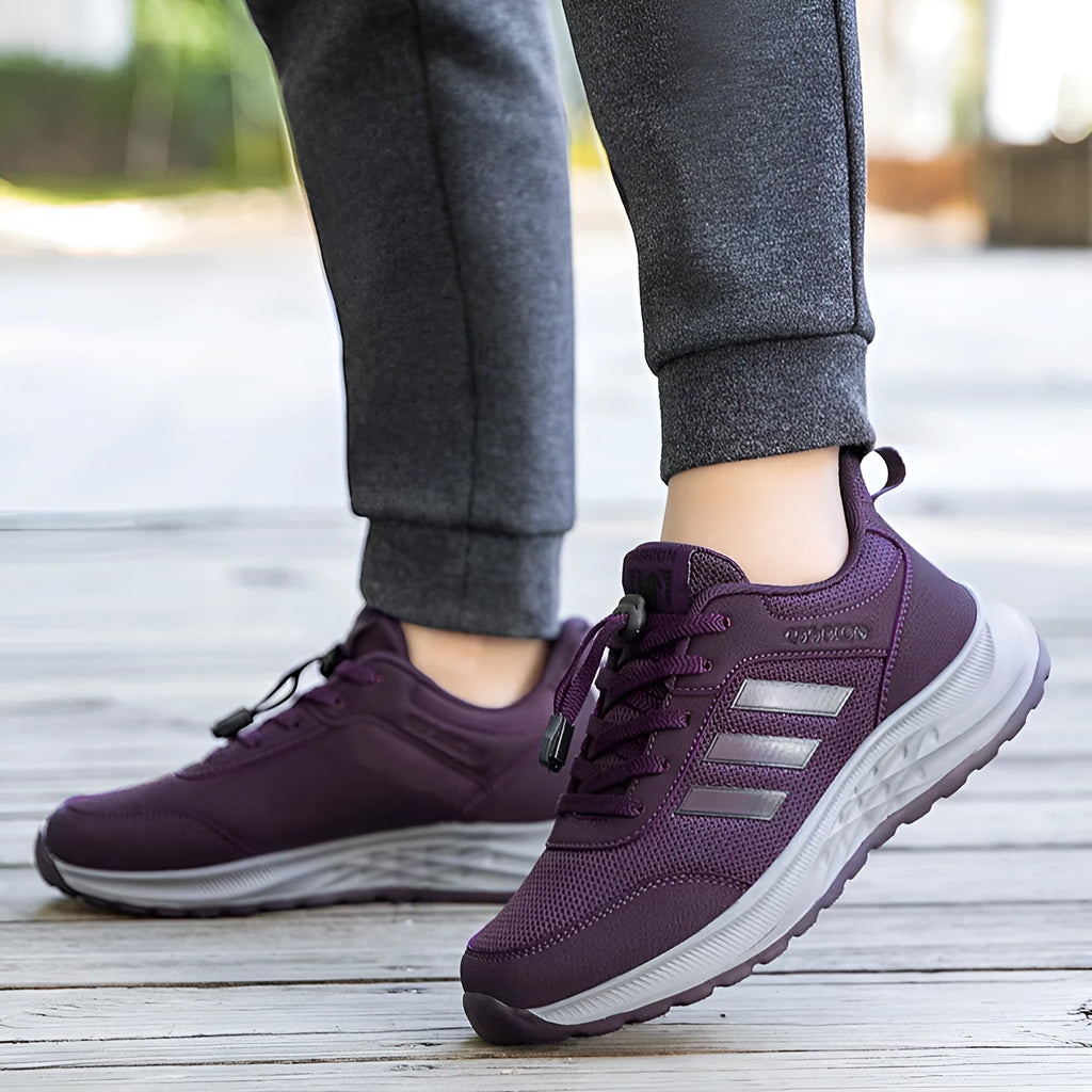 Breathable mesh slip-on shoes with elastic band and non-slip sole in various colours