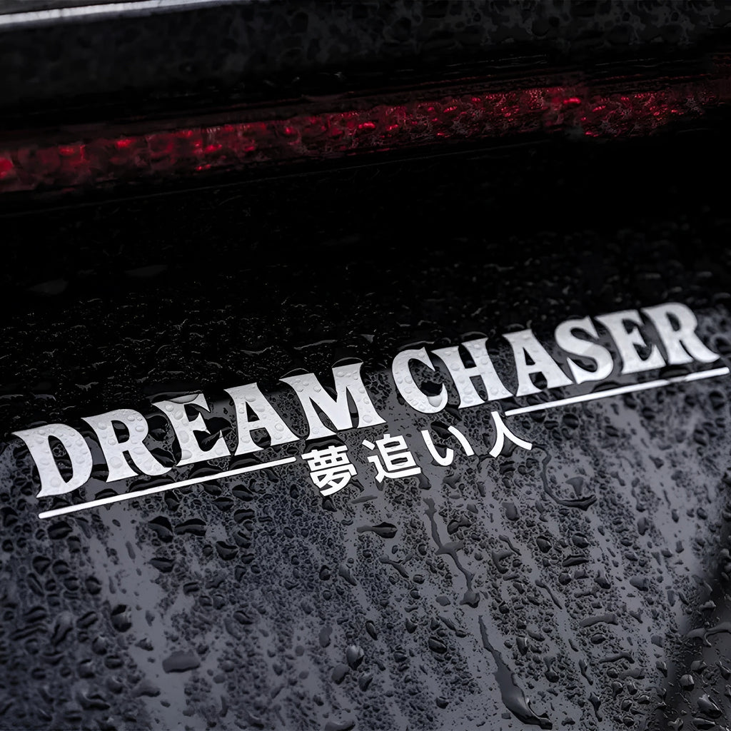 Chinese dream chaser car sticker with strong adhesion PET material measuring 40cm by 7cm