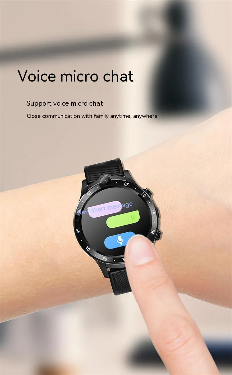 Black Smart Watch Watch3 with touch screen, Bluetooth calling, 600 mAh battery, and charging cable.