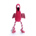 Pink animal-shaped corduroy dog toy with squeaker inside for small and large breed dogs