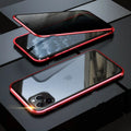 Tempered glass anti-spy clamshell phone case in multiple colours for iPhone models