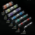 Blue, green, orange, purple, red, white, and yellow heat shrink solder ring terminals for electrical wiring.