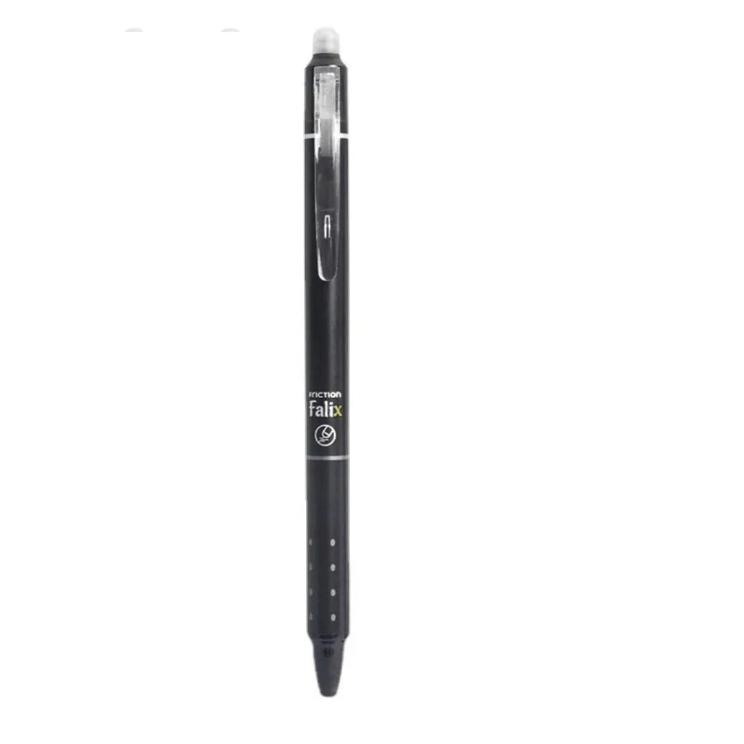 Erasable gel pen with 0.5mm stainless steel nib in plastic casing