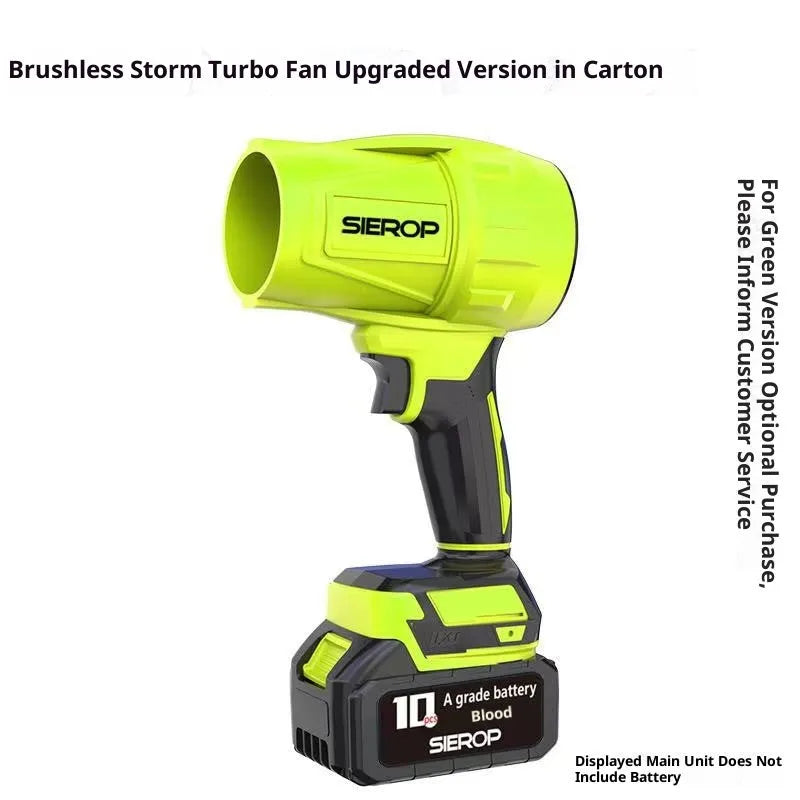 Cordless storm machine blower with brush, 700g thrust, Makita 5 battery, charger, and earplugs