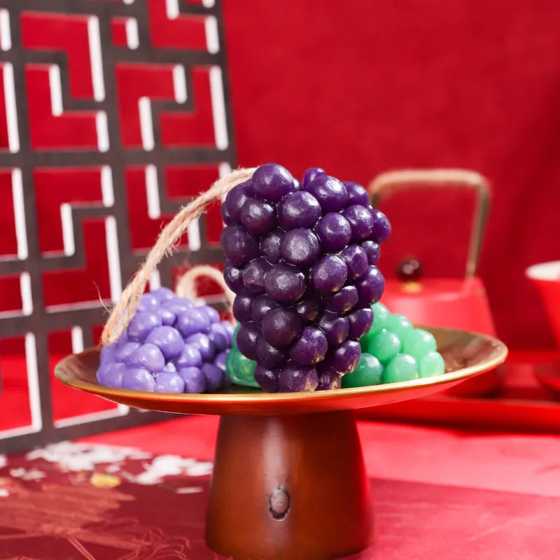 Grape cluster handmade soap bar in purple and green colour options