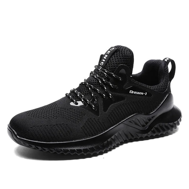 Adult breathable mesh running shoes with lace-up front strap, shown in available colours on an MD sole.