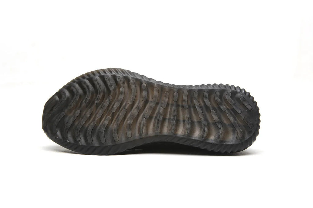 Black low-cut work safety shoes with a steel toe cap and EVA sole for shock protection.