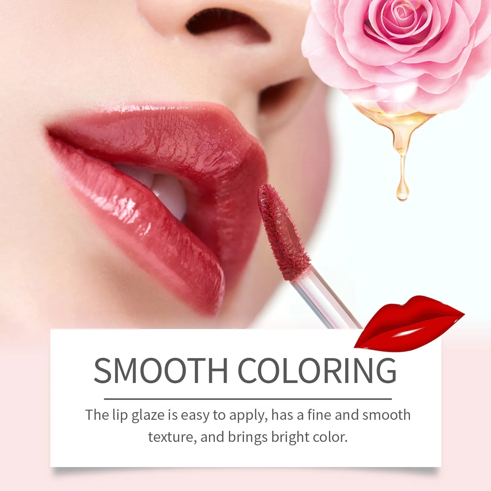 Double-headed lip liner and lip lacquer pen in a case, showing two colour-coordinated tips.