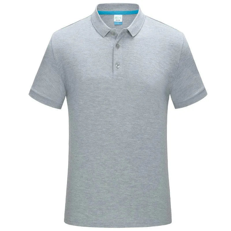 Short sleeve lapel advertising shirt in combed cotton, casual slit detail, 13 colours, sizes S to 4XL