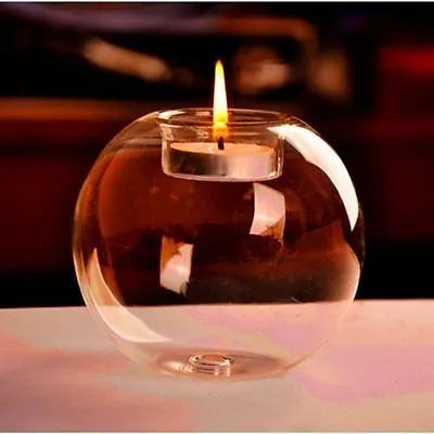 Handmade clear European-style glass bowl for floating candles in 8cm, 10cm, and 12cm diameters
