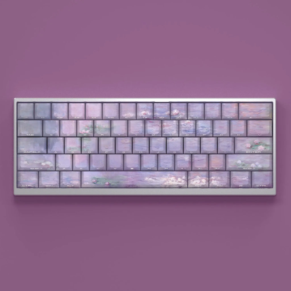 Wenshao Sleeping Lotus PBT side-carved key cap set for mechanical keyboards