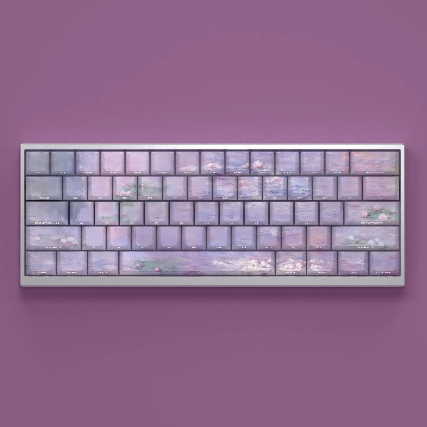 Wenshao Sleeping Lotus PBT side-carved key cap set for mechanical keyboards
