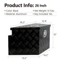 Black aluminium alloy 26-inch toolbox for industrial tool storage