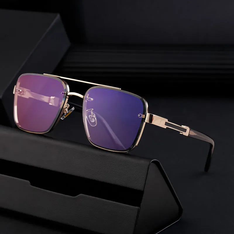 Men's vintage style sunglasses with UV protection in multiple colour options