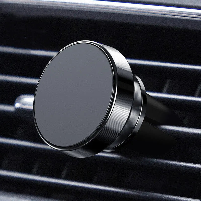 Magnetic car phone holder in aluminum alloy with CD texture available in black gold and silver