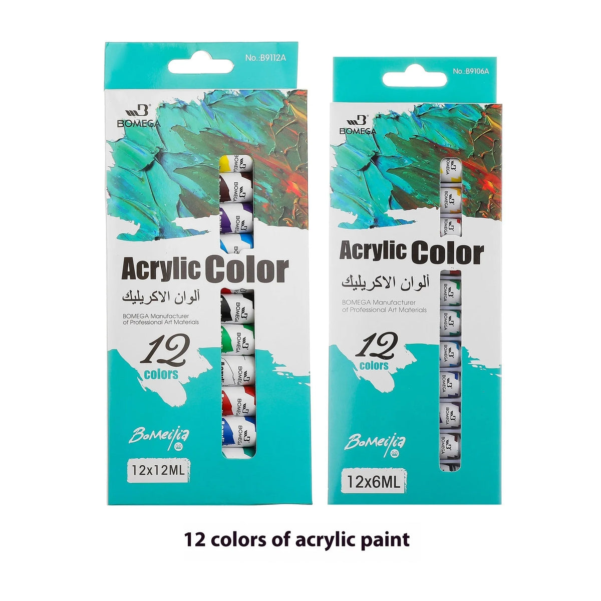 Set of artist's pigment tubes for acrylic, gouache, watercolour, oil, glass, and textile painting