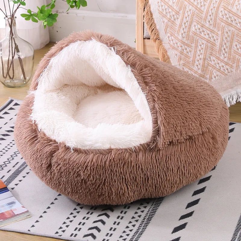 Semi-enclosed waterproof fabric dog kennel in a gradient colour, shown in a 50cm size.