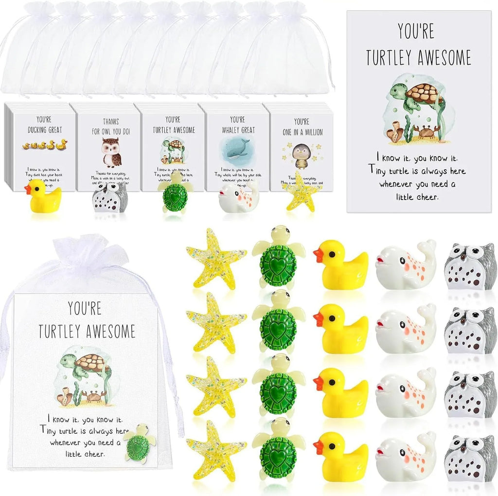Set of solid resin pun inspirational memo cards with pen-themed designs, shown in a pack.