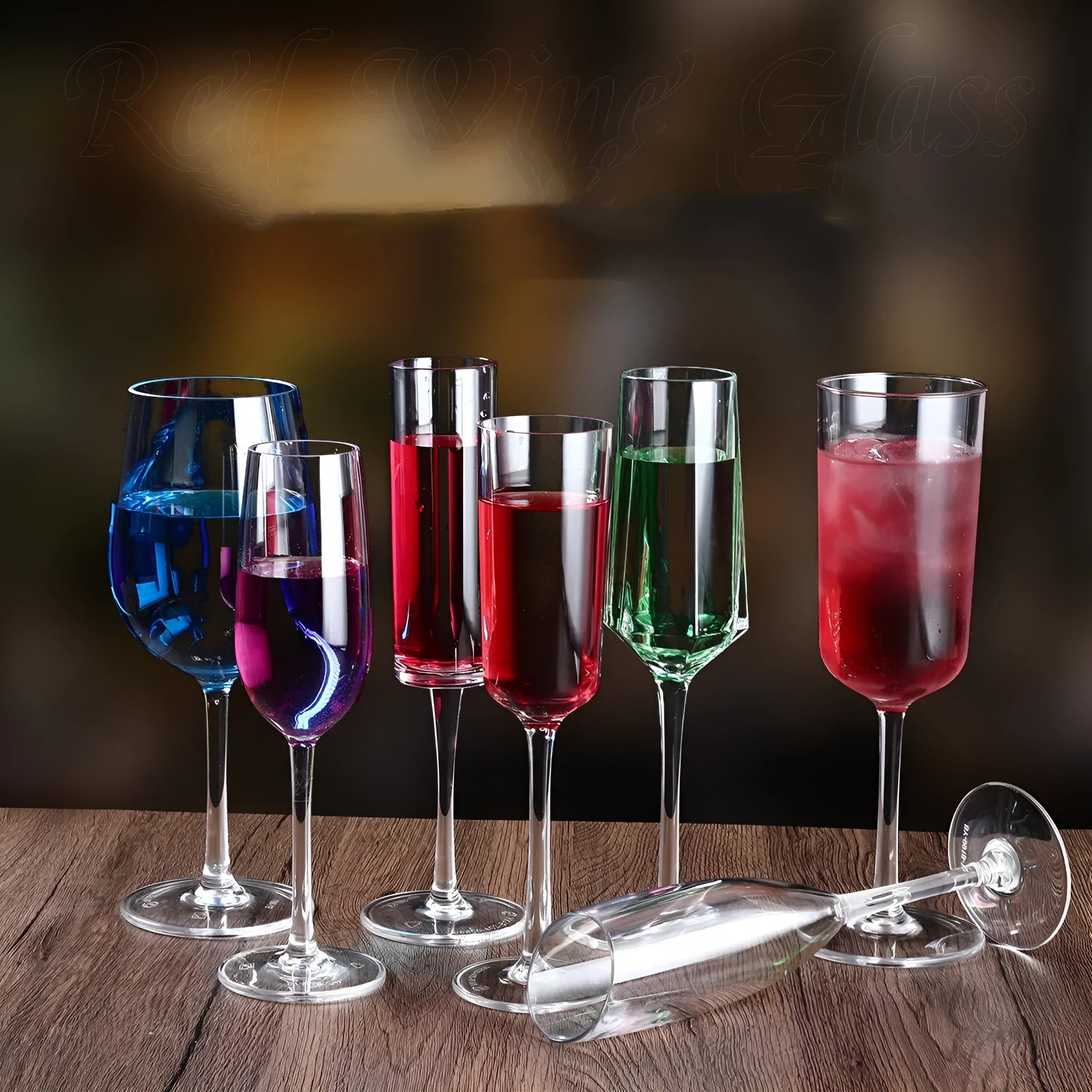 Clear acrylic wine glass with modern design in 300ml and 550ml capacities for milk tea or red wine