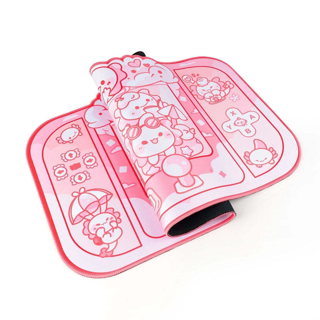 Hexagonal dragon crane machine cartoon anime pattern cloth mouse pad measuring 75x40cm