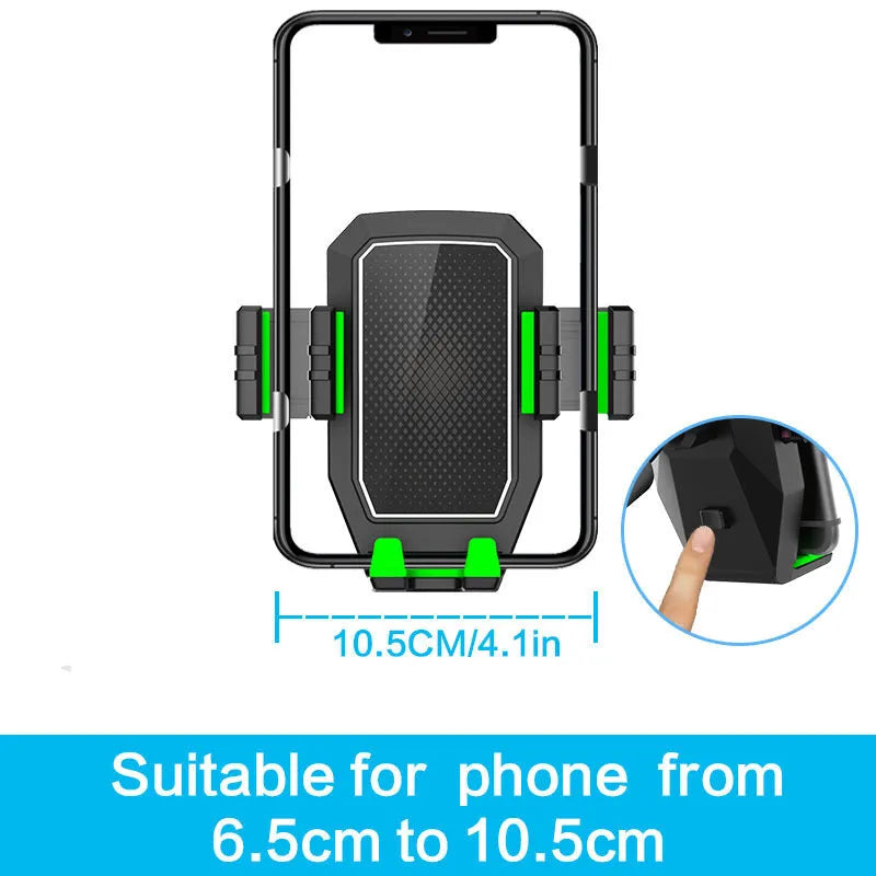 Green and grey ABS PC car drink rack and mobile phone holder supporting 3KG load in vehicle cup holder