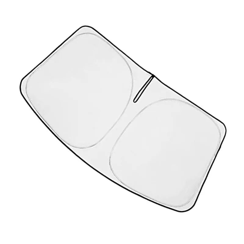 Silver car windshield sunshade designed for Toyota Noah XOVY 90 series.