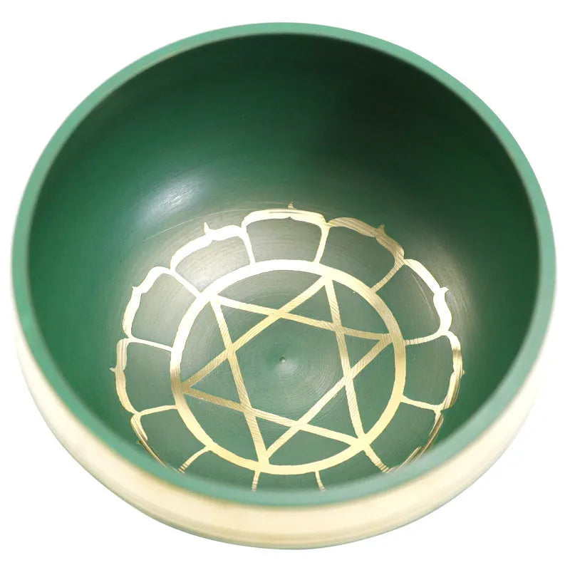 Handmade colourful Himalaya singing bowl percussion instrument, 7.8cm, for yoga and meditation.