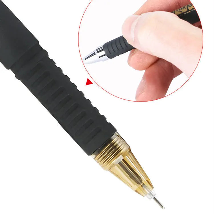 Carbon black gel pen multipack with quick-drying ink and anti-fatigue grip