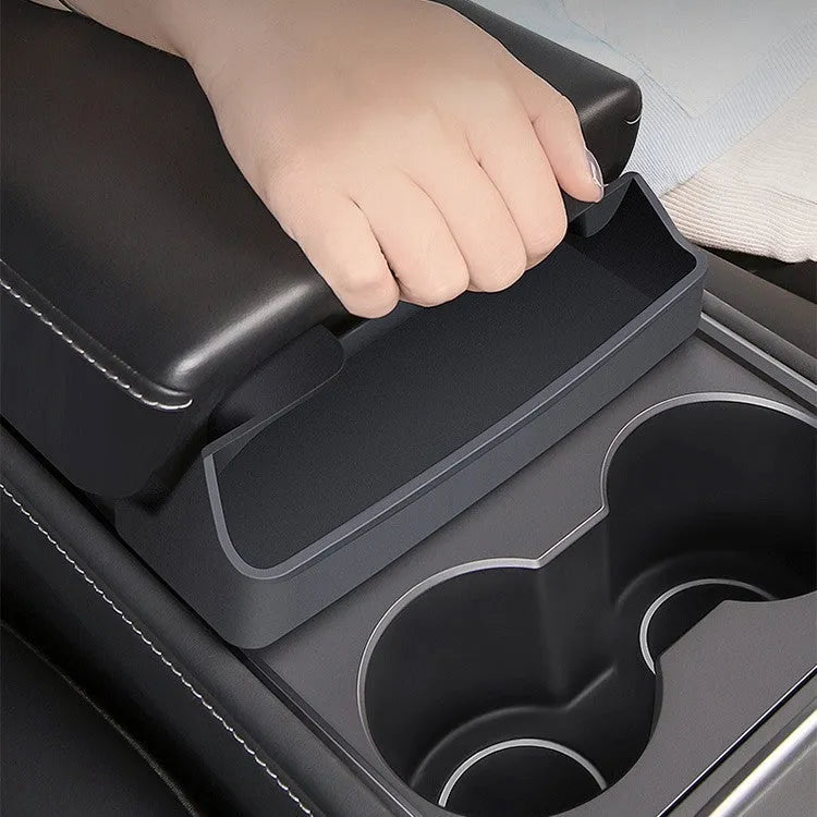 Black silicone glasses storage bag for Tesla Model 3 and Model Y central control armrest