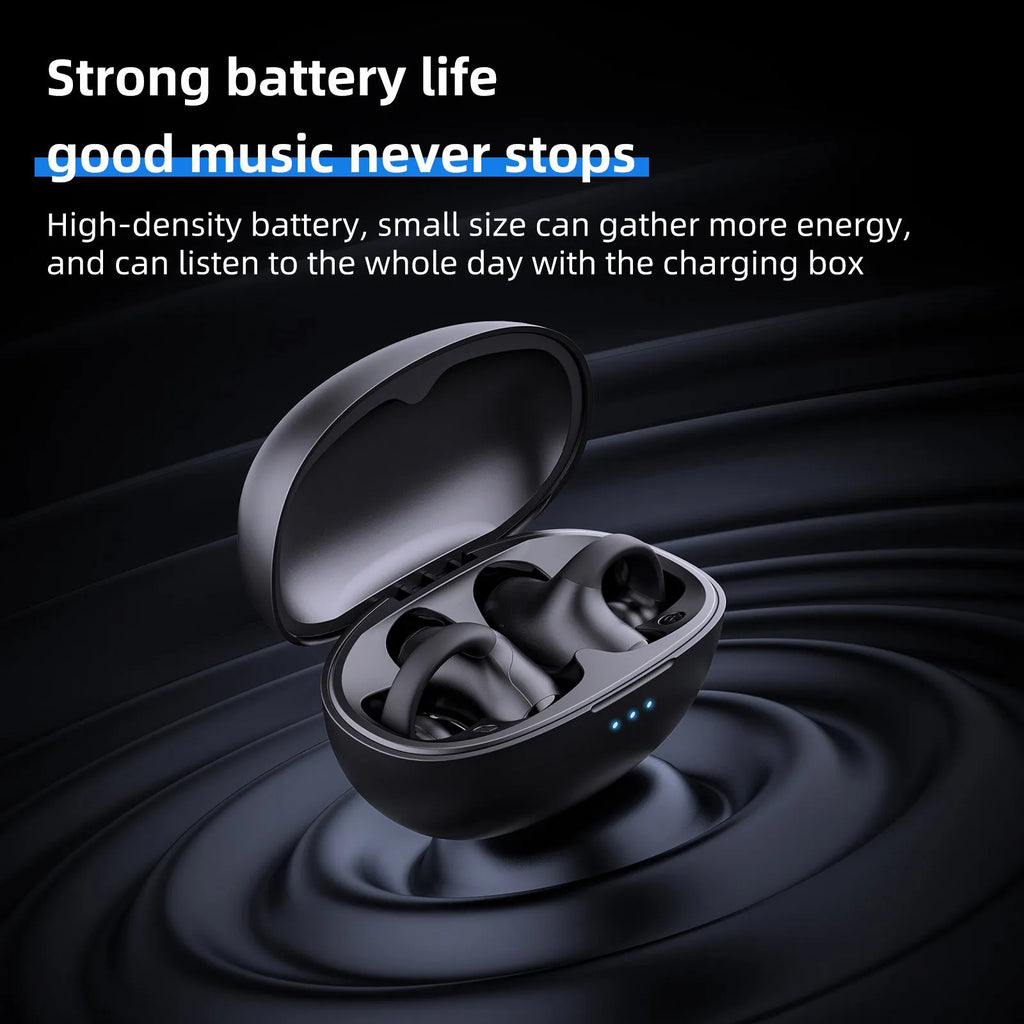 Black and white T306 Bluetooth wireless clip-on gaming and sports headset with ear hook design.