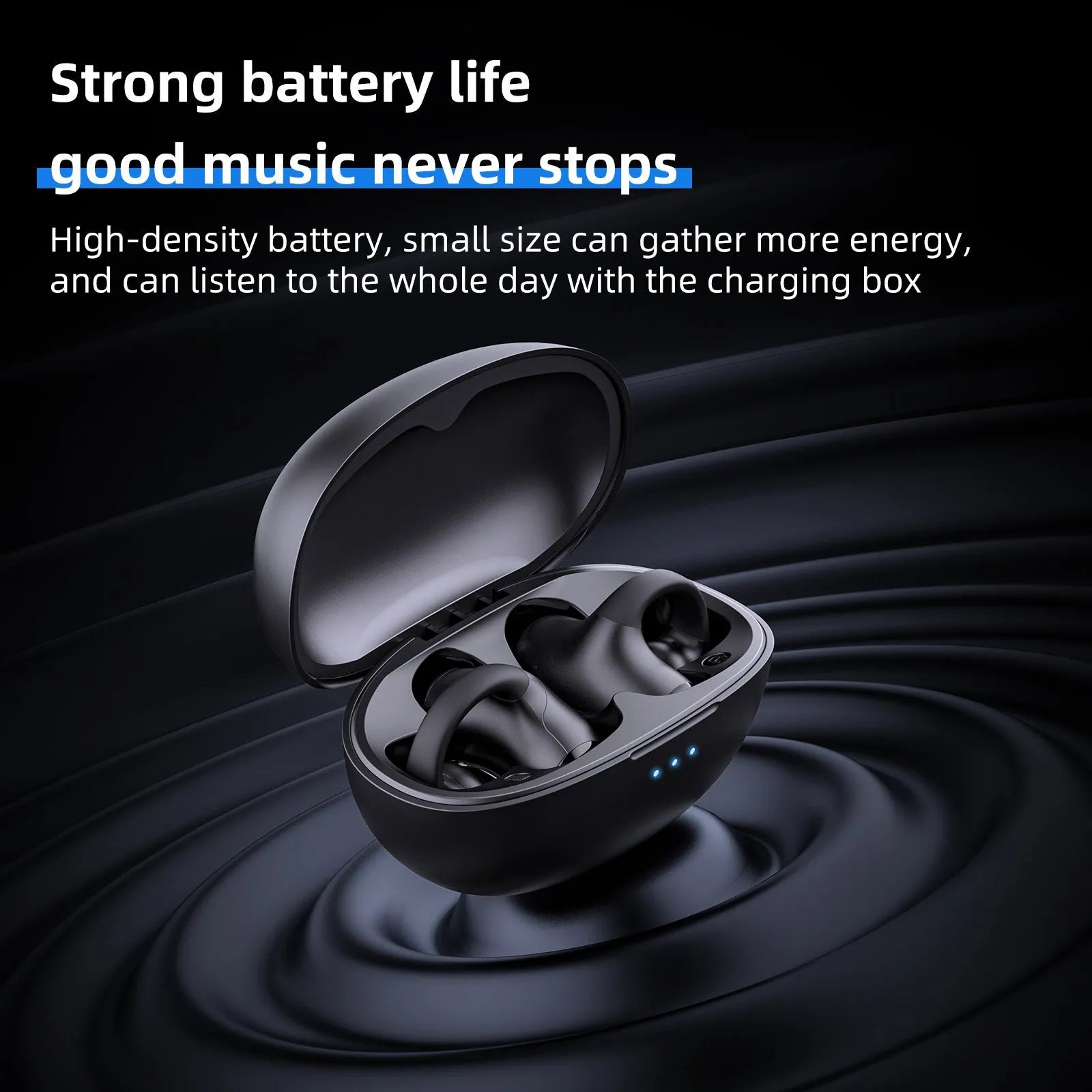 Black and white T306 Bluetooth wireless clip-on gaming and sports headset with ear hook design.