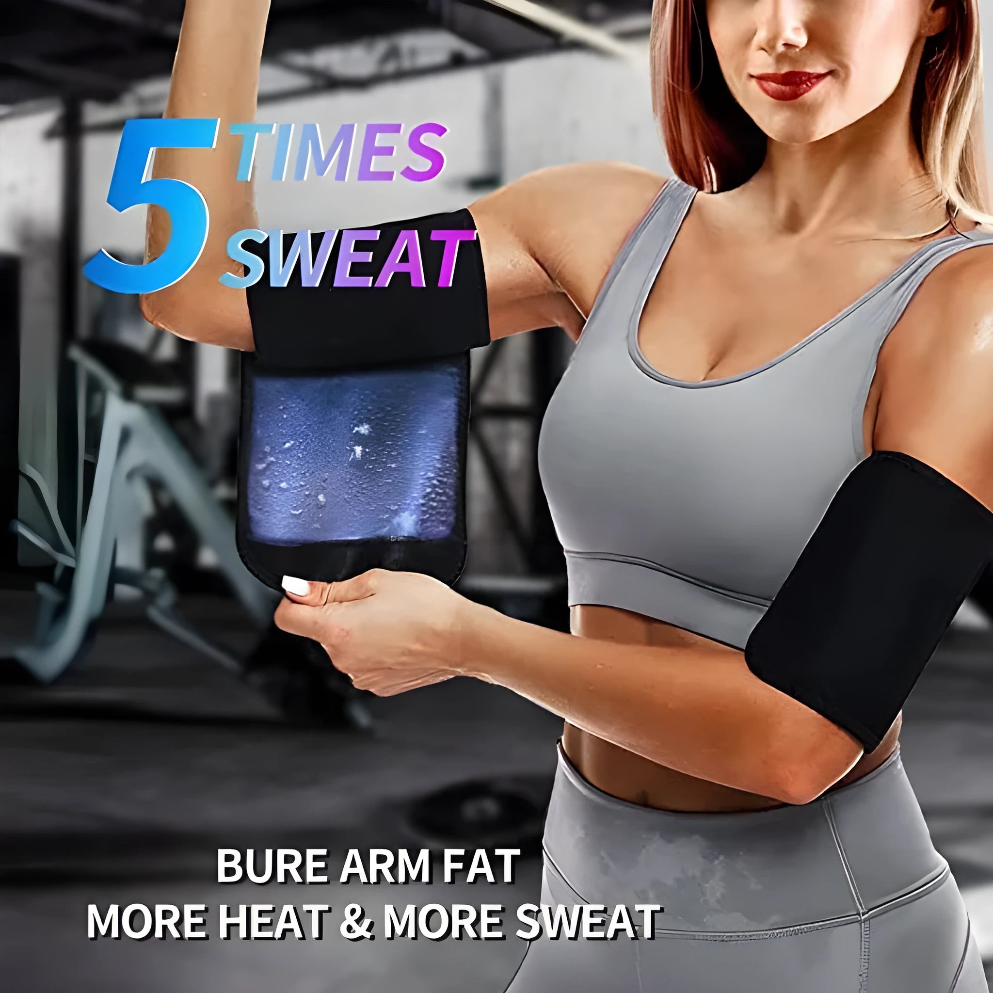 Elastic arm band sweatband in multiple colour options showing binding band construction for gym yoga fitness support