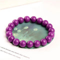 Jiuya purple mica crystal bracelet with polished finish showing single circle construction