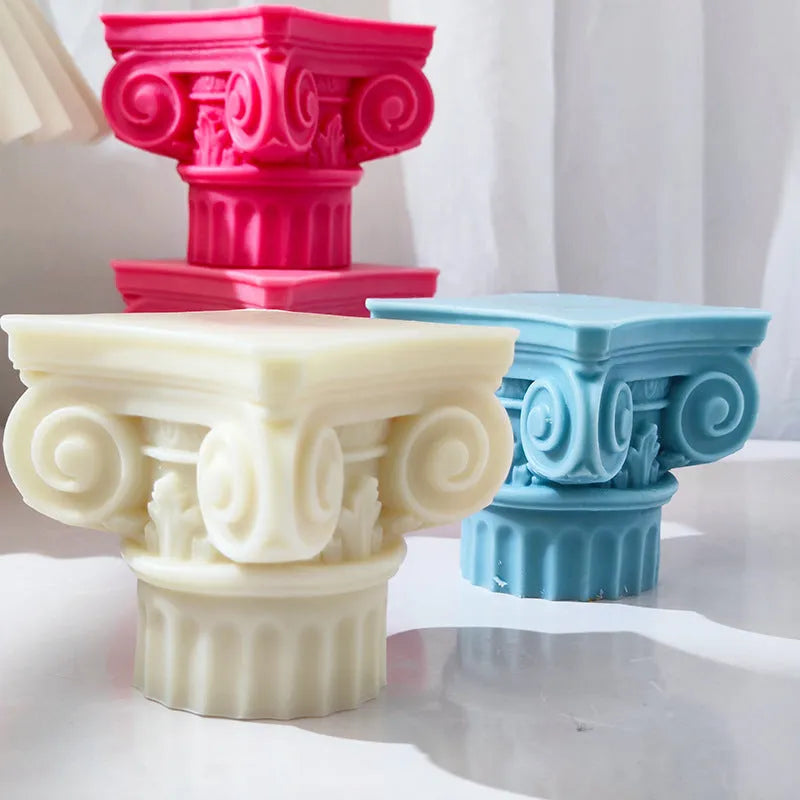 Roman Pillar silicone craft mould for candles, chocolate, plaster and decorations