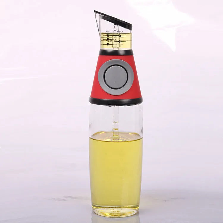 500ml high white glass oil bottle, 8 x 8 x 28.5 cm, for kitchen oil and soy sauce storage
