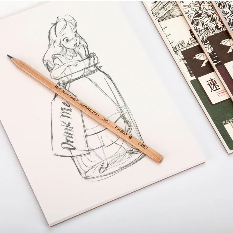 A4 sketchbook with spiral coil binding and white paper, shown open.