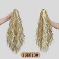 Water ripple grip ponytail corn curler synthetic wig in various colour options