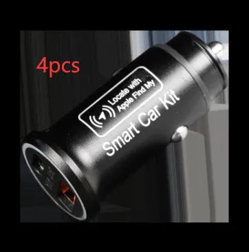 Black GPS car locator device with cigarette lighter plug for vehicle tracking