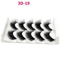 Handmade chemical fibre false eyelashes in thick style with plastic cotton stalk, 3D mixed specs