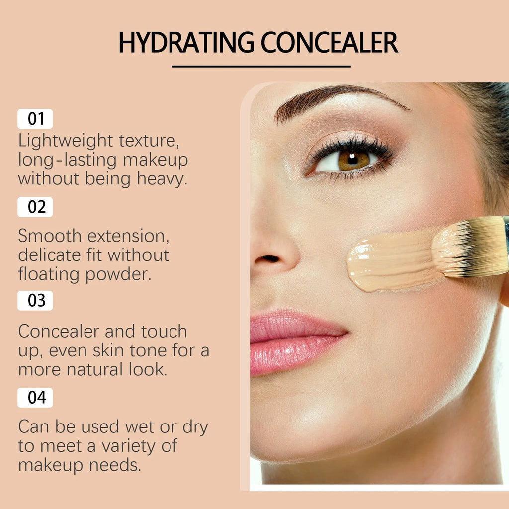A 3.5ml tube of medium skin tone liquid foundation and concealer on a beauty product background.