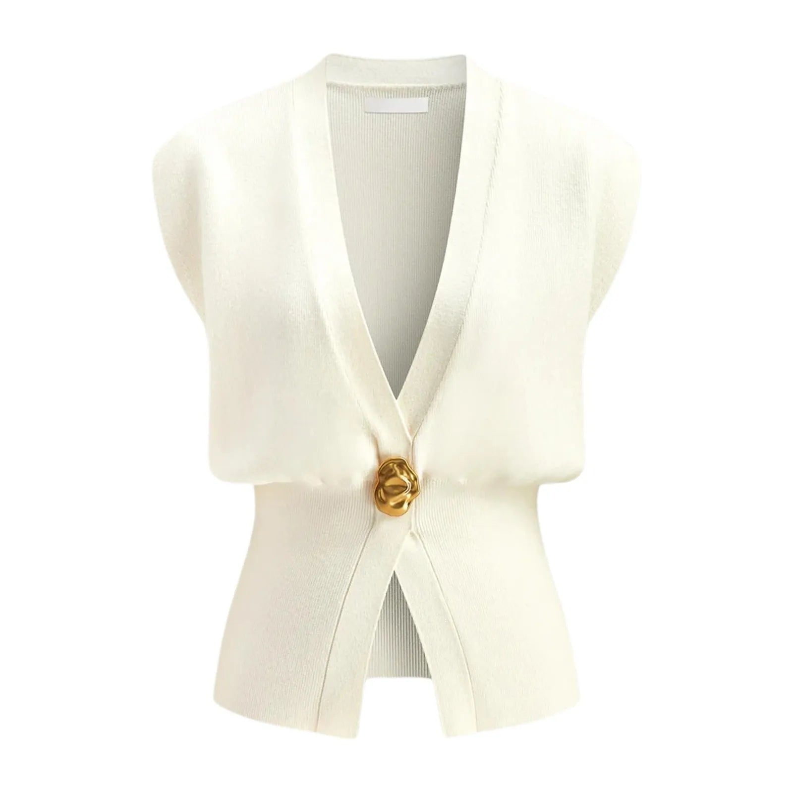 Women's loose fit V-neck button cardigan in knitted polyester fabric, shown in multiple colour options.