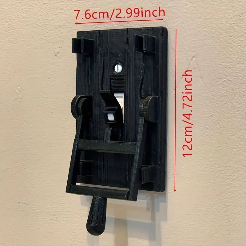 Retro-styled mechanical light switch with holiday decoration design and exposed mounting plate