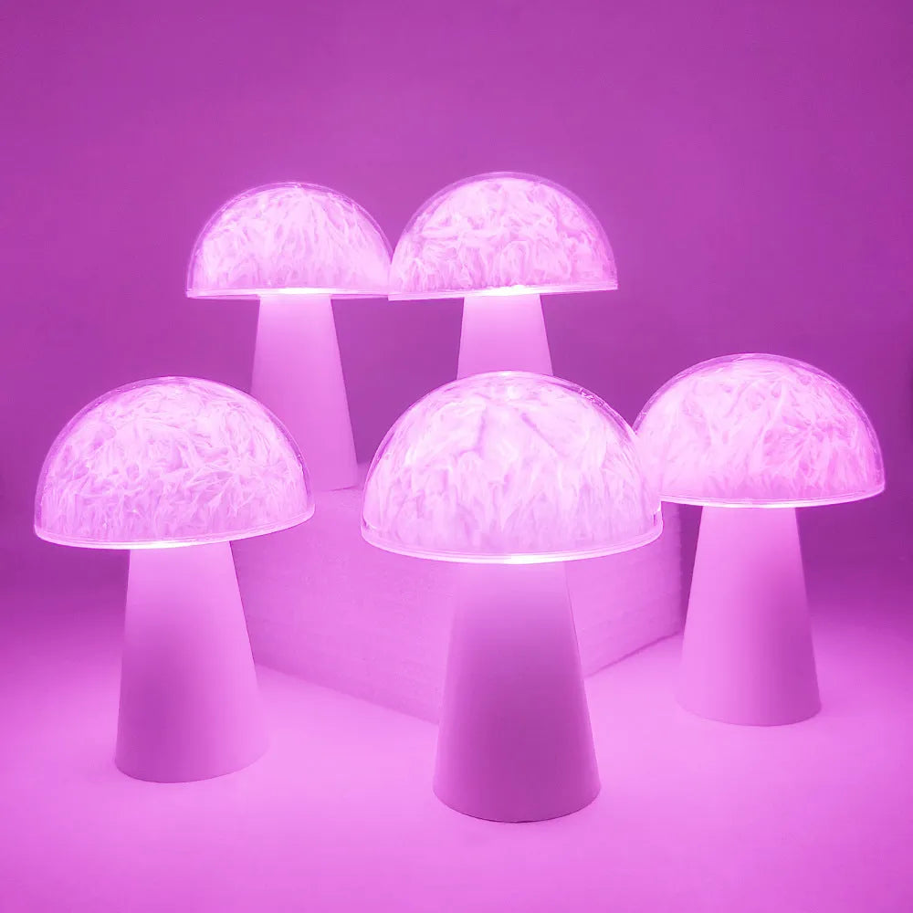 Mushroom shaped decorative night lamp with remote control for RGB colour changing