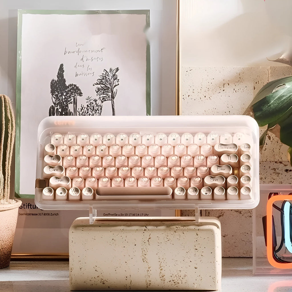 Liquid foundation Bluetooth mechanical keyboard workstation with mouse, calculator, and pickup light