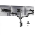 Black three-arm gas spring monitor mounting arm for 27-inch computer screens