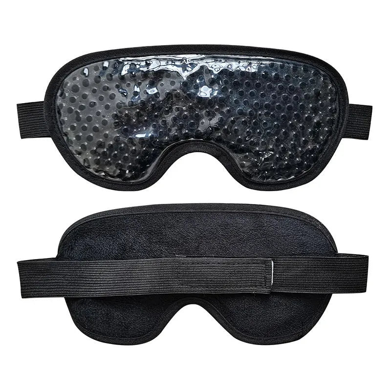 White portable rechargeable eye compress device with included eye mask and charging cable