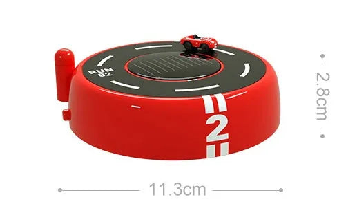 Modern circular solar car perfume diffuser in black colour with USB connectivity port