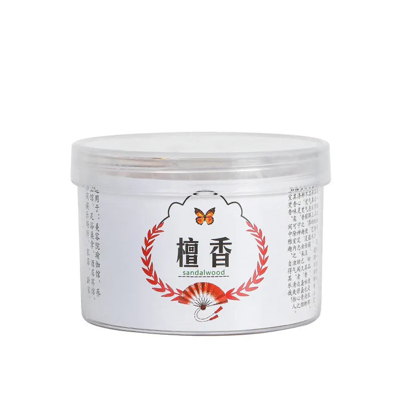 40 small half-handmade incense coils in a chosen fragrance such as sandalwood or agarwood for household use