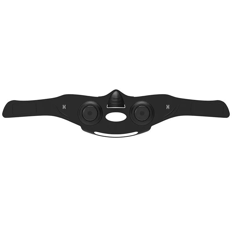 Black photon beauty mask device with facial contours and USB connectivity